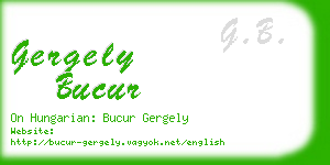 gergely bucur business card